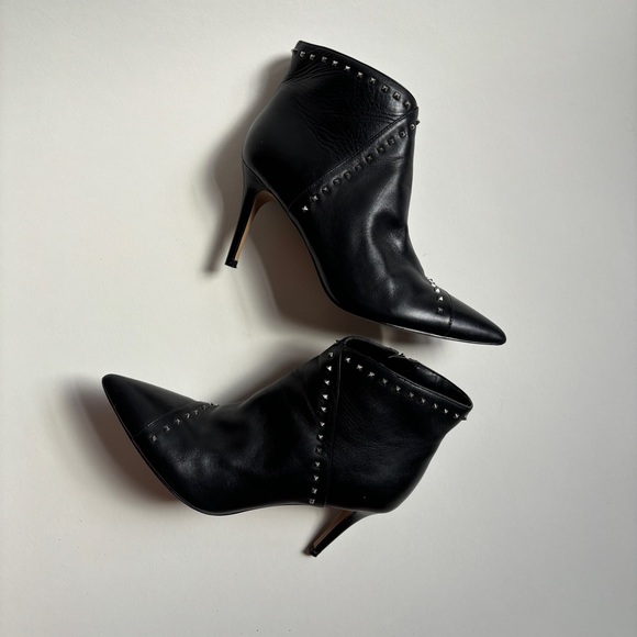 Marc Fisher Studded Leather Stiletto Boots - Picture 1 of 8